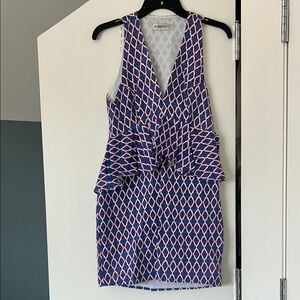 Bec & Bridge Purple and White Peplum Tank Top